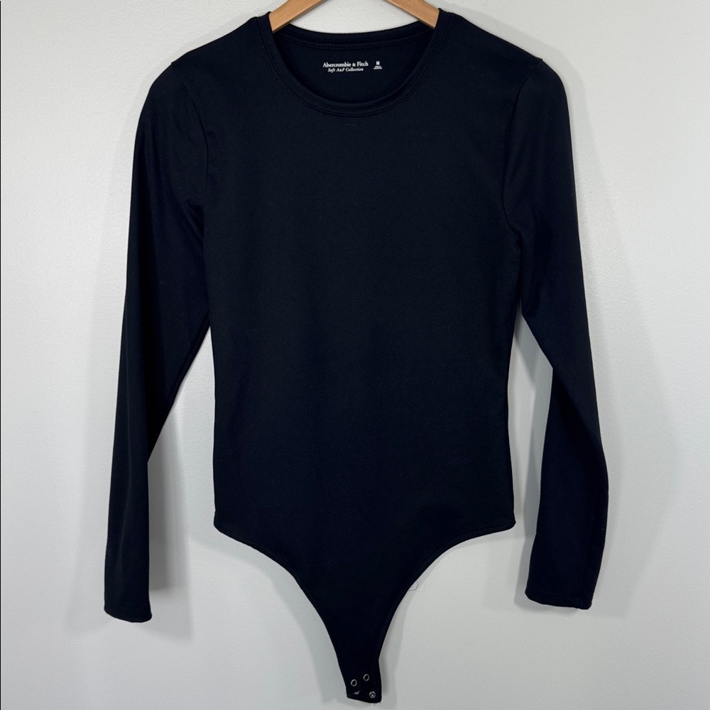 Abercrombie Soft A&F Collection Black Long Sleeve Bodysuit Size Medium